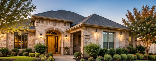 Illustrative exterior of an inviting residential property